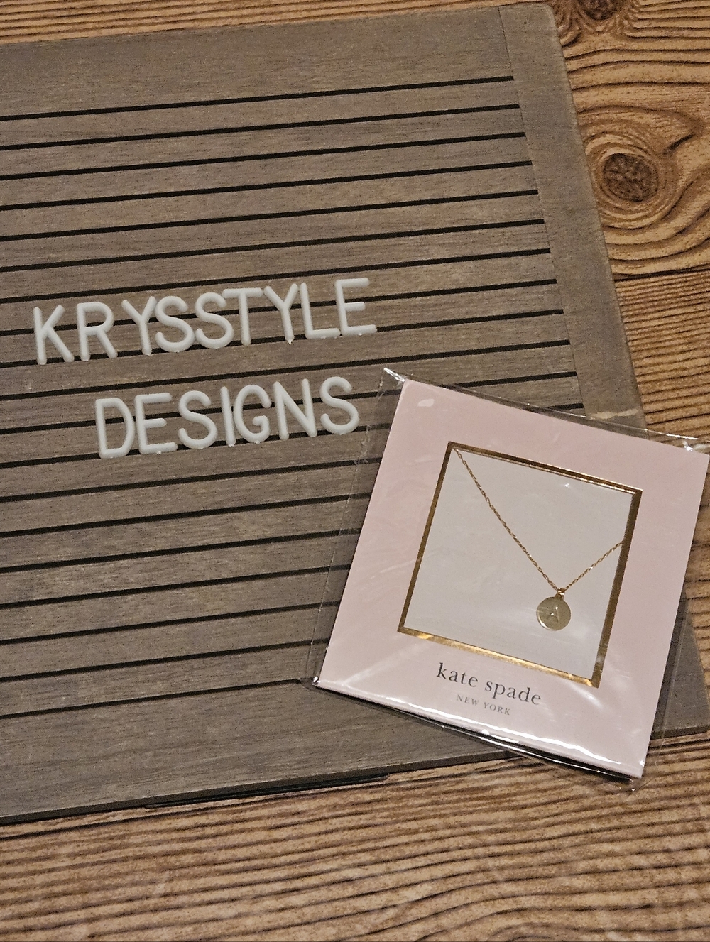 Kate Spade Letter A necklace Gold